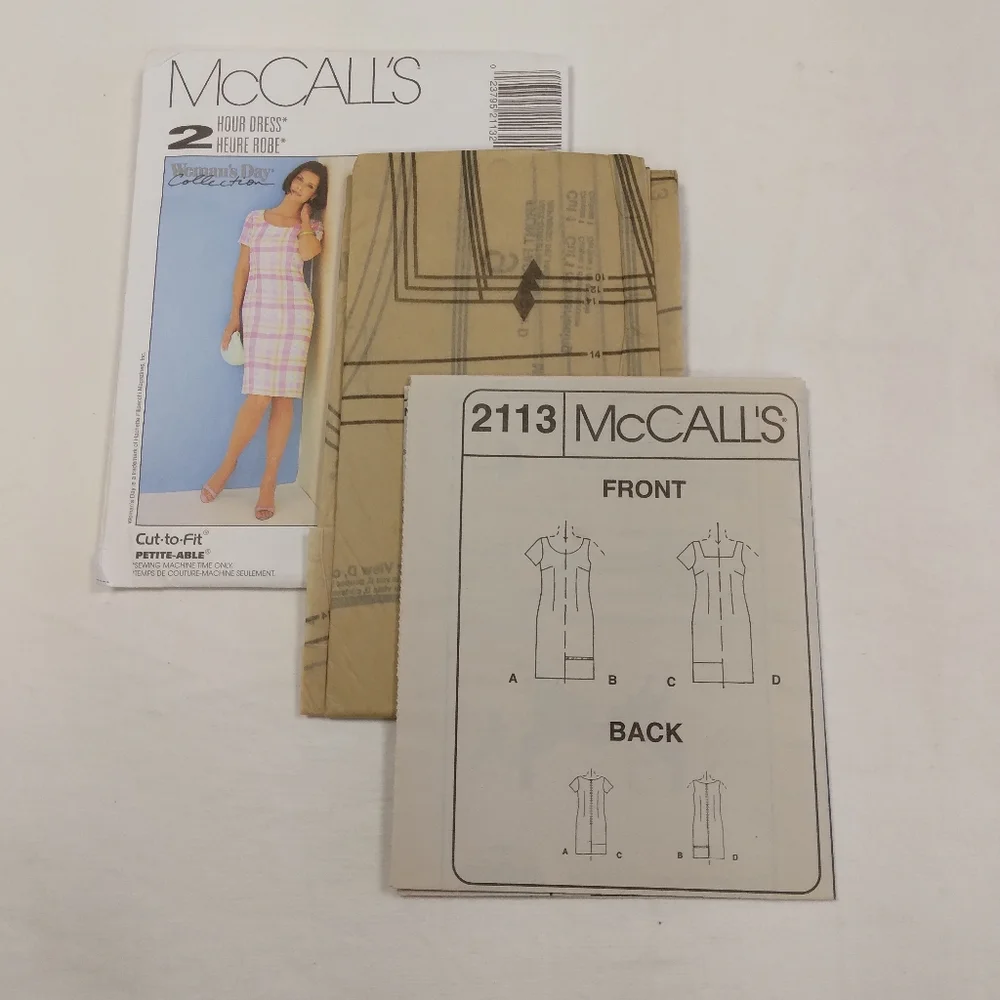 Vintage McCall's 2113 Two hour Dress size 10-14